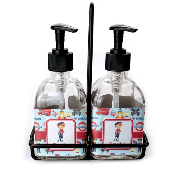 Custom London Glass Soap & Lotion Bottle Set (Personalized)