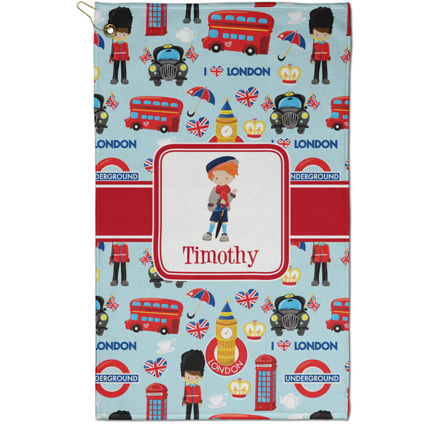 Custom London Golf Towel - Poly-Cotton Blend - Small w/ Name or Text