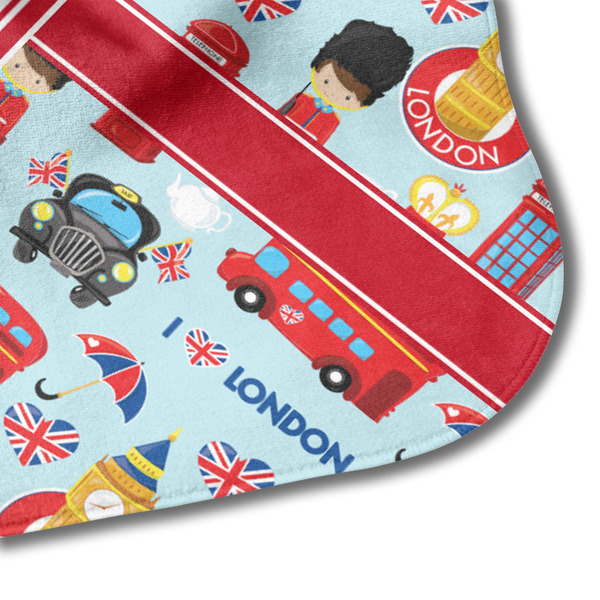 London Hooded Baby Towel- Detail Corner