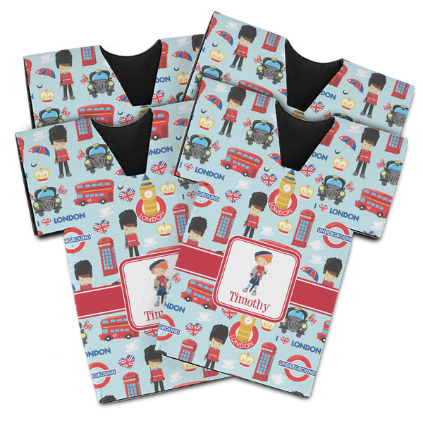 Custom London Jersey Bottle Cooler - Set of 4 (Personalized)