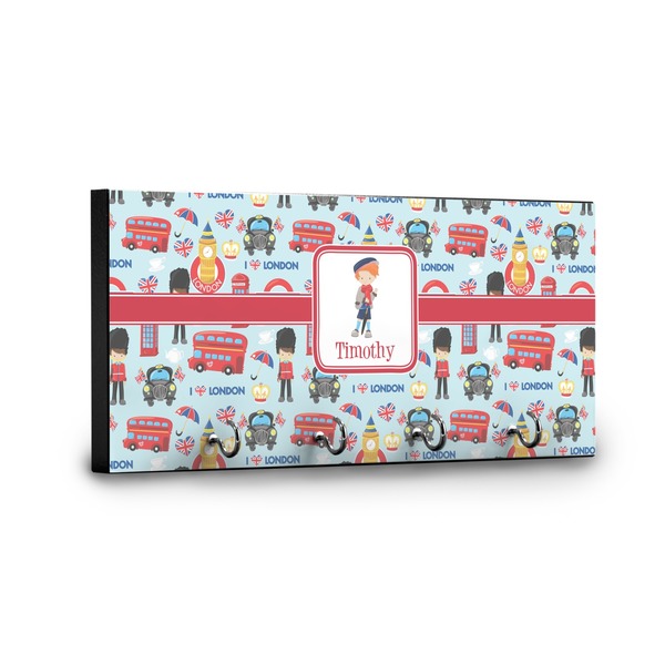 London Key Hanger - Front View with Hooks