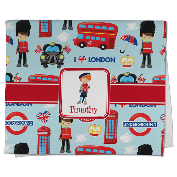 Custom London Kitchen Towel - Poly Cotton w/ Name or Text