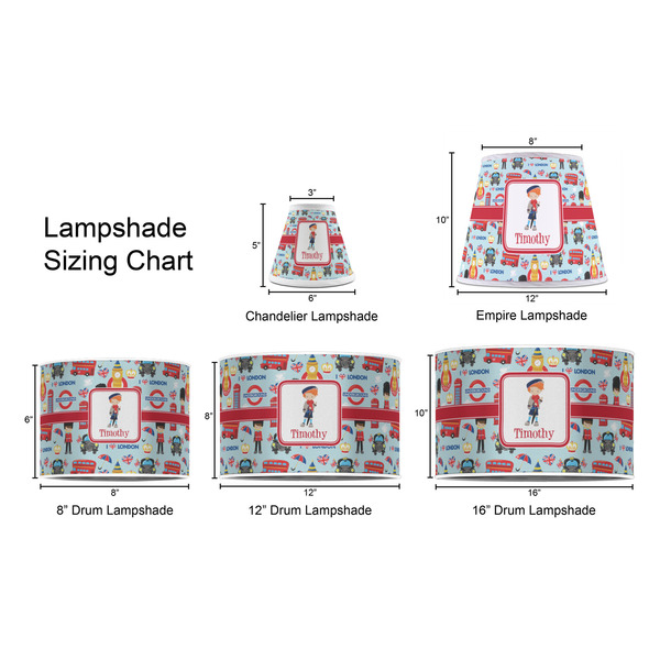 London Lampshade Sizing Chart