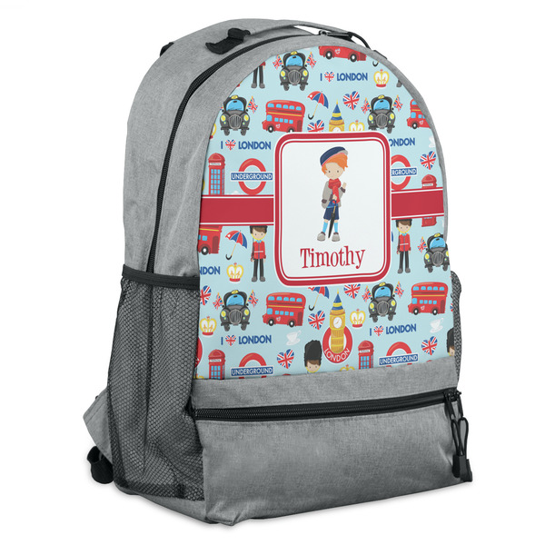 Custom London Backpack - Grey (Personalized)