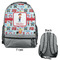 London Large Backpack - Gray - Front & Back View