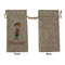 London Large Burlap Gift Bags - Front Approval