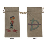 London Large Burlap Gift Bag - Front & Back (Personalized)