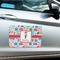 London Large Rectangle Car Magnets- In Context