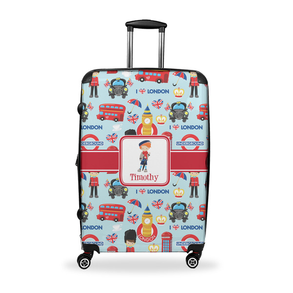 Custom London Suitcase - 28" Large - Checked w/ Name or Text