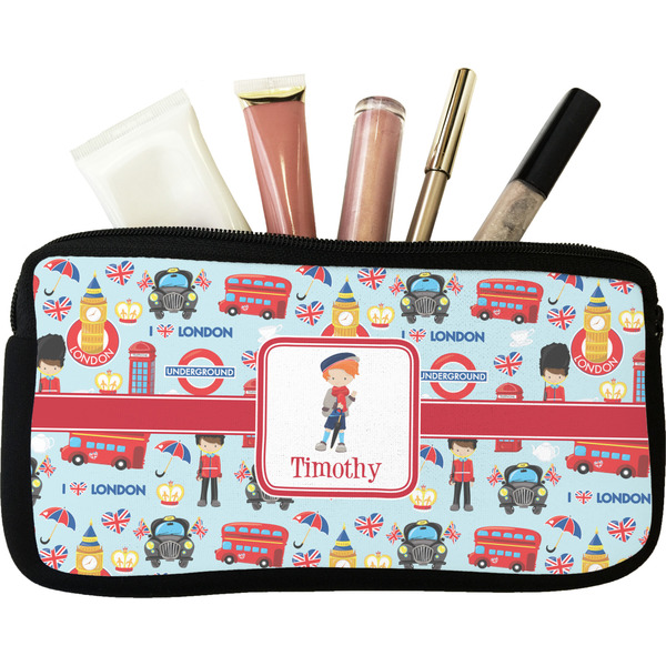 Custom London Makeup / Cosmetic Bag (Personalized)
