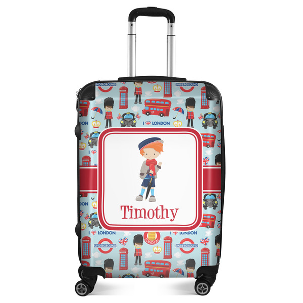 Custom London Suitcase - 24" Medium - Checked (Personalized)