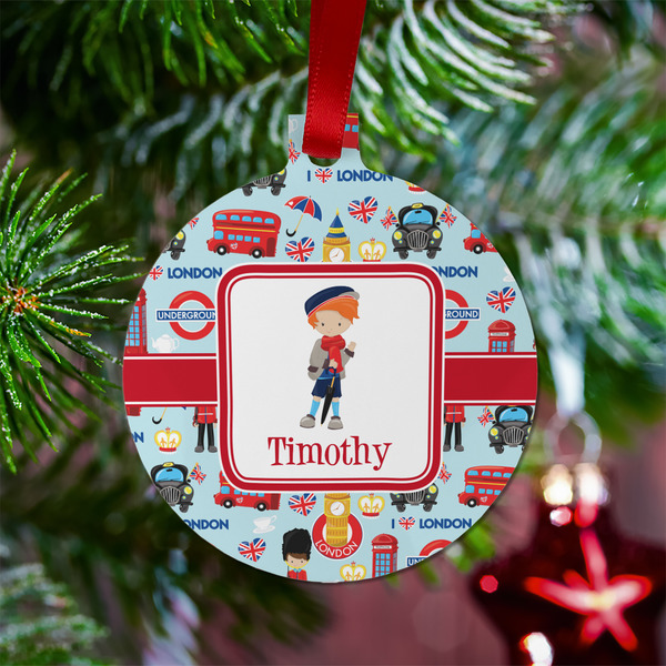 London Metal Ball Ornament - Lifestyle