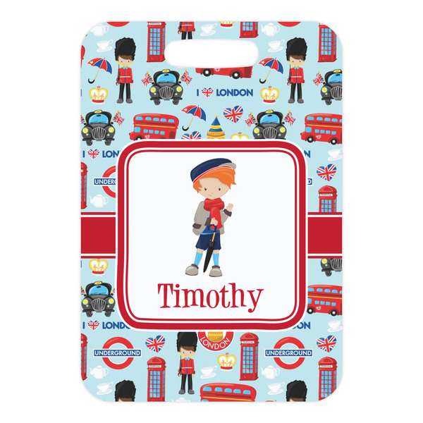 London Metal Luggage Tag - Front Without Strap