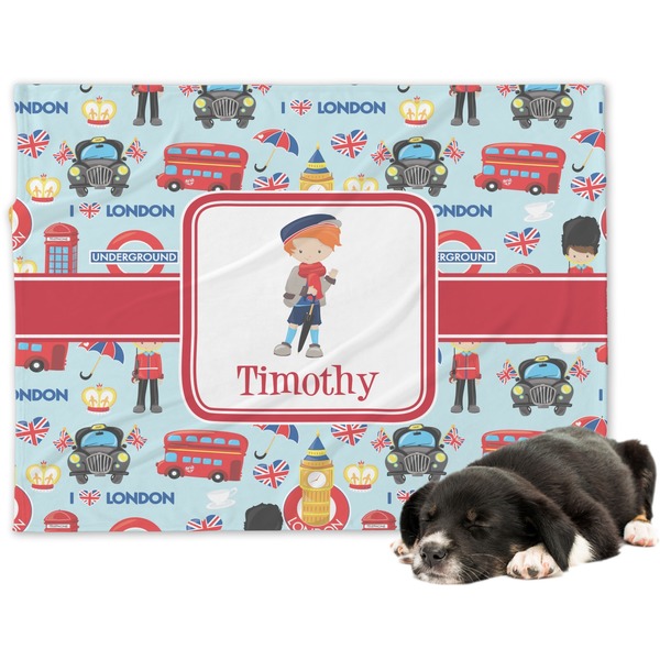 Custom London Dog Blanket - Large (Personalized)