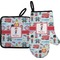 London Oven Mitt & Pot Holder Set w/ Name or Text