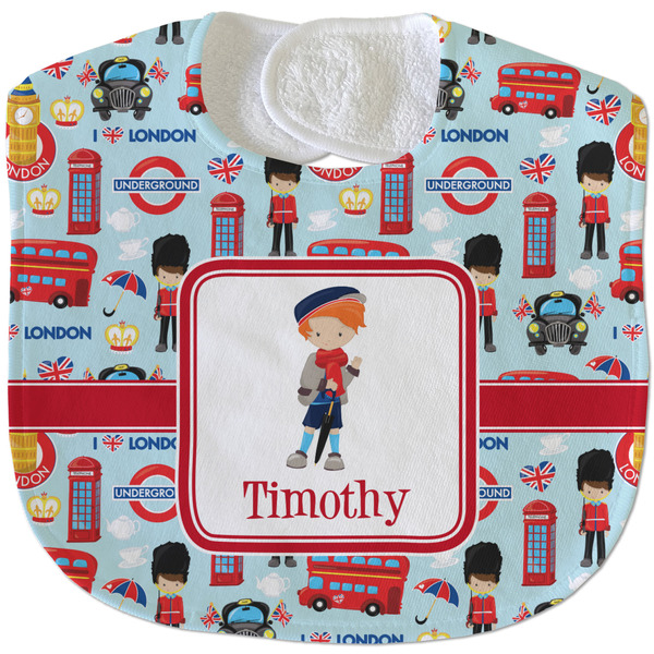 London New Baby Bib - Closed and Folded