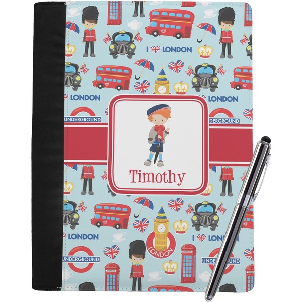 Custom London Notebook Padfolio - Large w/ Name or Text