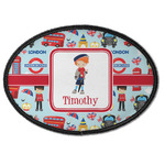 London Iron On Oval Patch w/ Name or Text