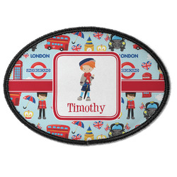 London Iron On Oval Patch w/ Name or Text