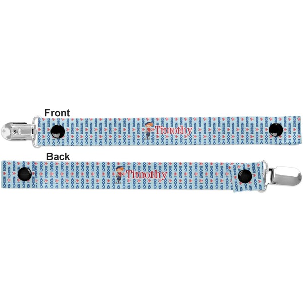 London Pacifier Clip - Front and Back
