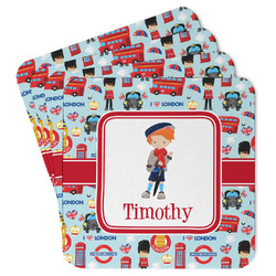 London Paper Coasters w/ Name or Text