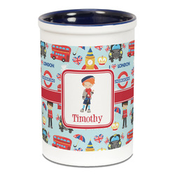 London Ceramic Pencil Holders - Blue