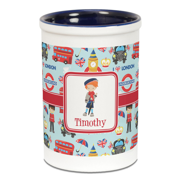 London Pencil Holder - Blue