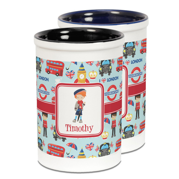 Custom London Ceramic Pencil Holder - Large