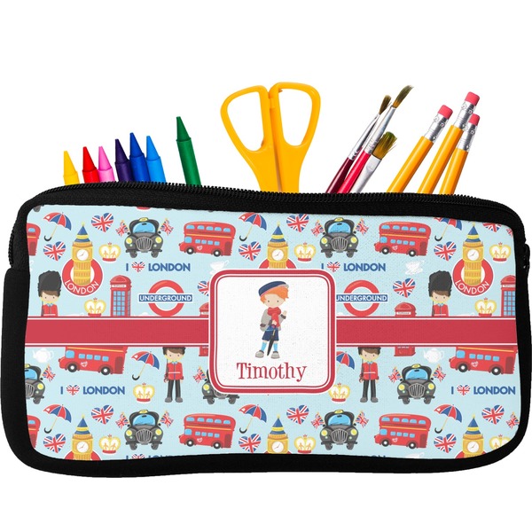 Custom London Neoprene Pencil Case (Personalized)