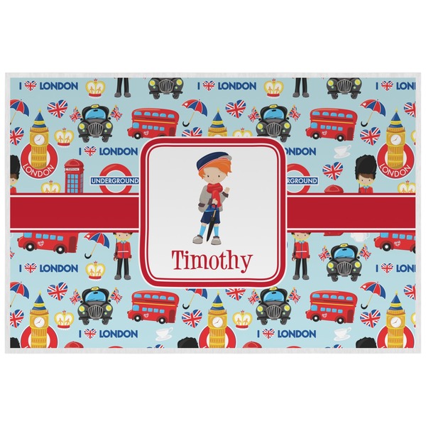 Custom London Laminated Placemat w/ Name or Text