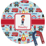 London Round Fridge Magnet (Personalized)