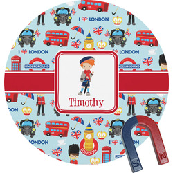 London Round Fridge Magnet (Personalized)
