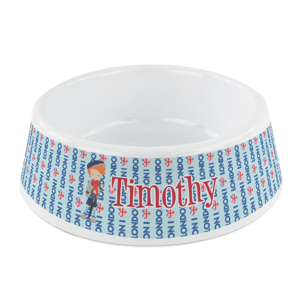 Custom London Plastic Dog Bowl - Small (Personalized)