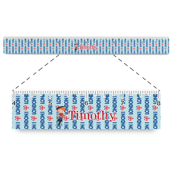 Custom London Plastic Ruler - 12" (Personalized)