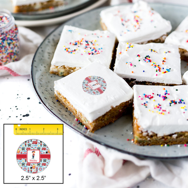 London Printed Icing Circle - Medium - In Context