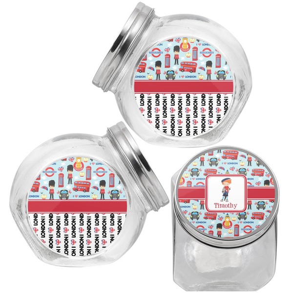 London Puppy Treat Jar - Top Left Right