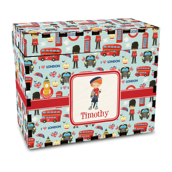 Custom London Wood Recipe Box - Full Color Print (Personalized)
