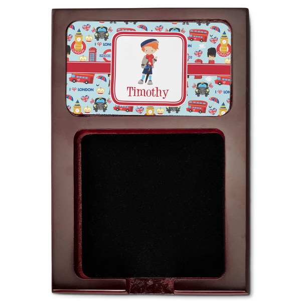 London Red Mahogany Sticky Note Holder - Flat