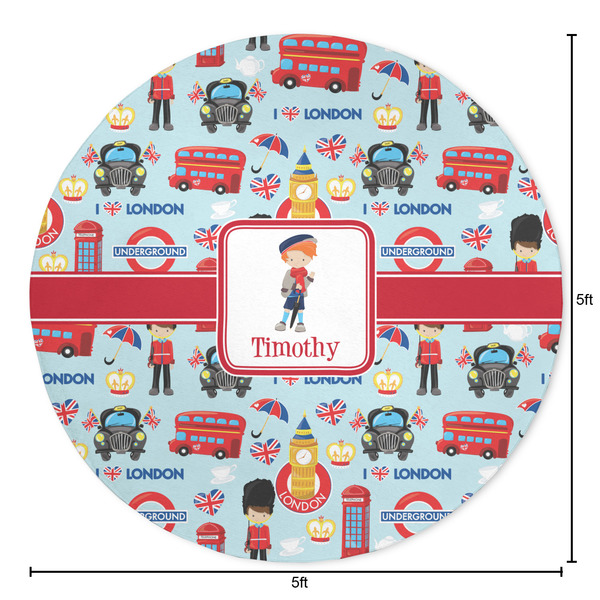 London Round Area Rug - Size