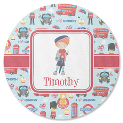 London Round Rubber Backed Coaster (Personalized)