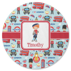 London Round Rubber Backed Coaster (Personalized)