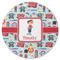London Round Rubber Backed Coaster (Personalized)