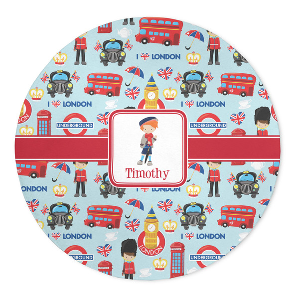 Custom London 5' Round Indoor Area Rug (Personalized)