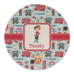 London Round Linen Placemat (Personalized)