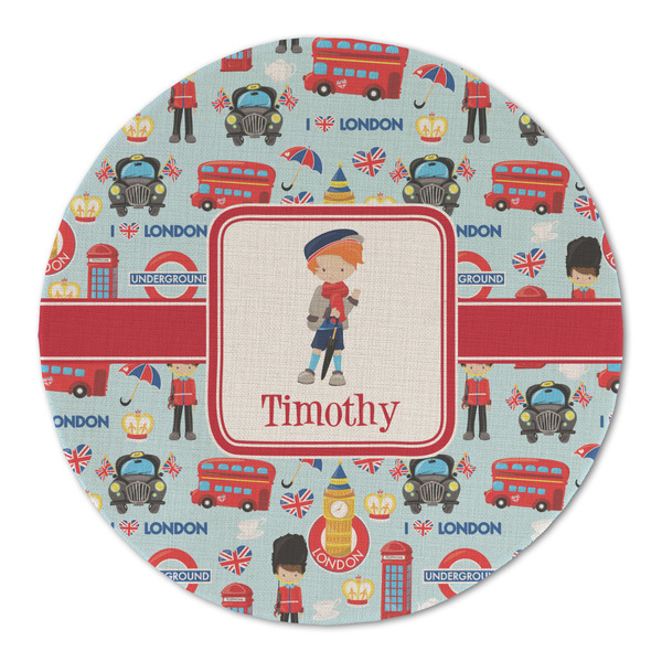 Custom London Round Linen Placemat - Single Sided (Personalized)
