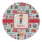 London Round Linen Placemat (Personalized)
