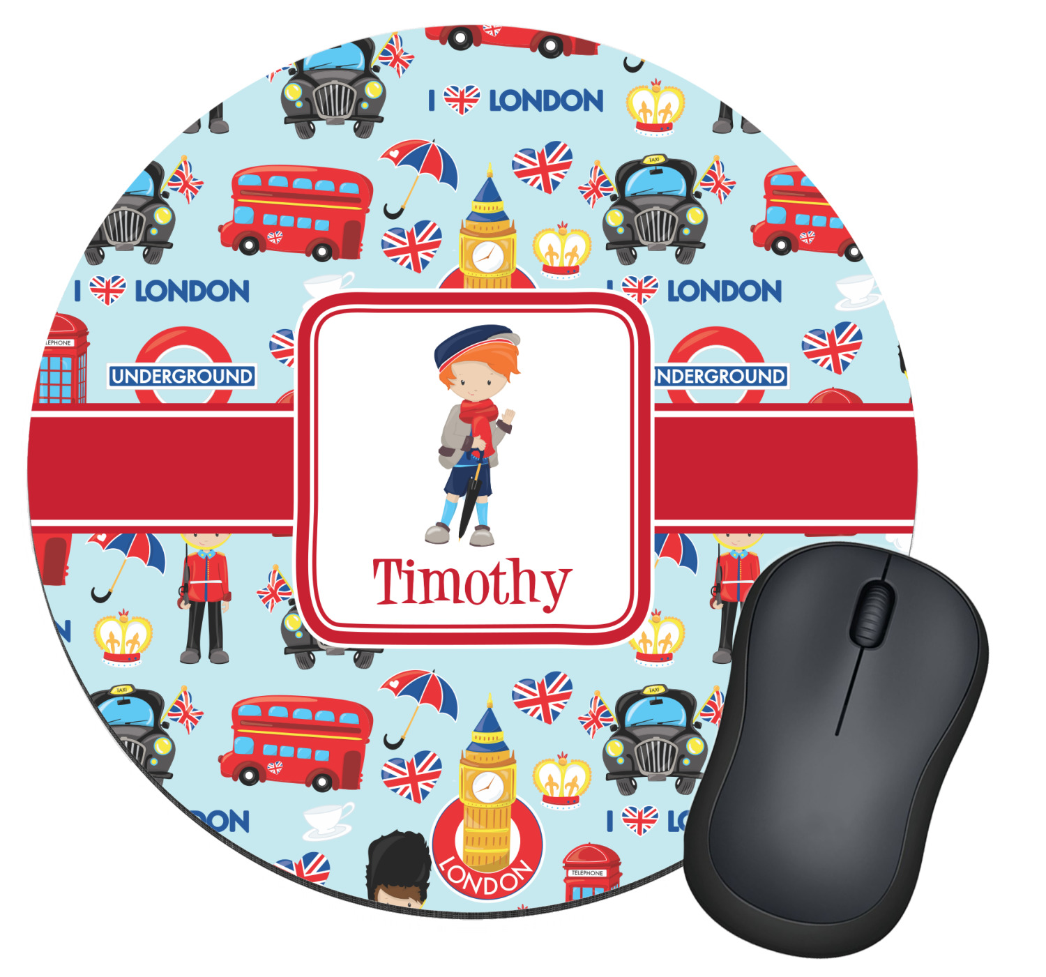London Round Mouse Pad (Personalized) YouCustomizeIt
