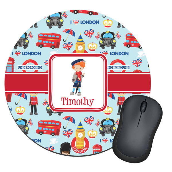 Custom London Round Mouse Pad (Personalized)