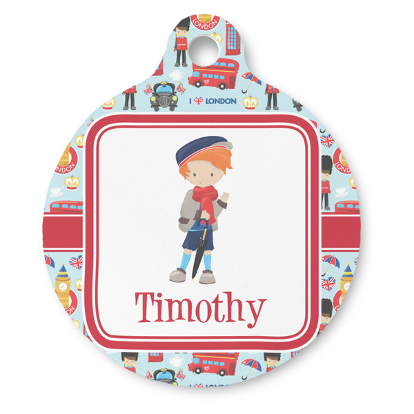 Custom London Round Pet ID Tag (Personalized)