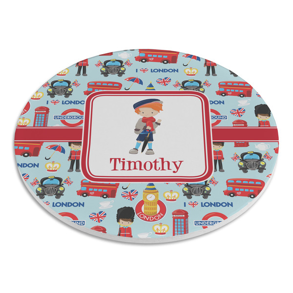 London Round Stone Trivet - Angle View